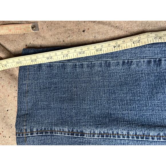 Vintage Y2K Younique Jeans Multifunktional Buckle Strap O-Ring Flare Denim Pants - Picture 5 of 8